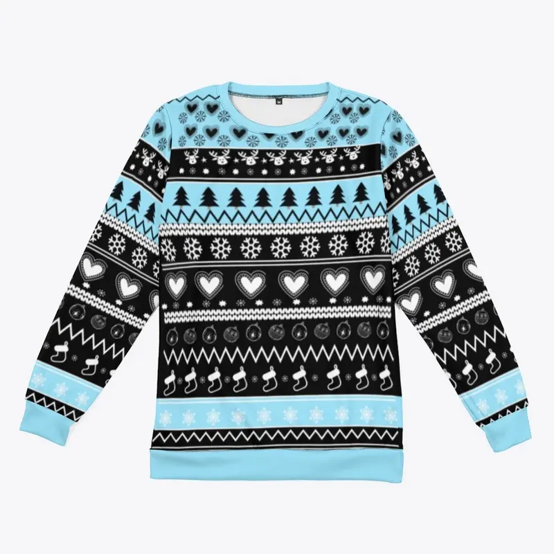 Christmas Ugly Sweatshirt - Light Blue